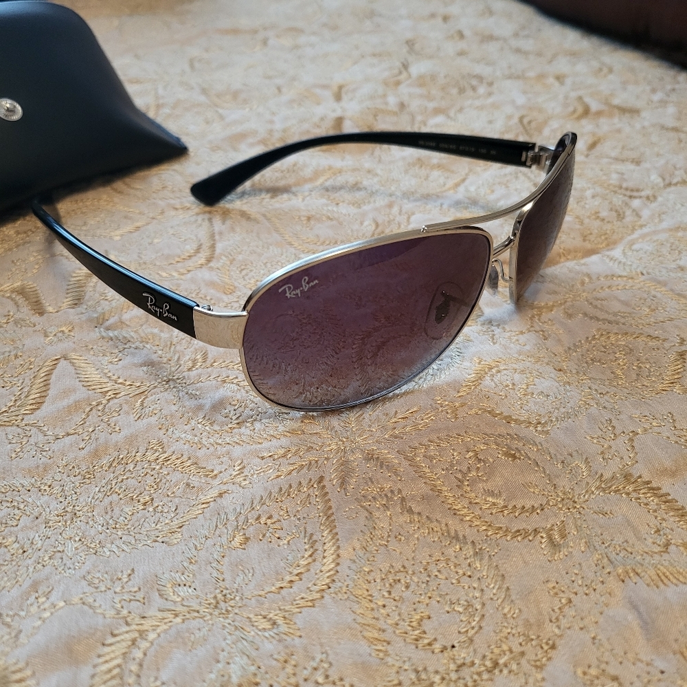 Ray-Ban Silver and Black Sunglasses